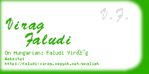 virag faludi business card
